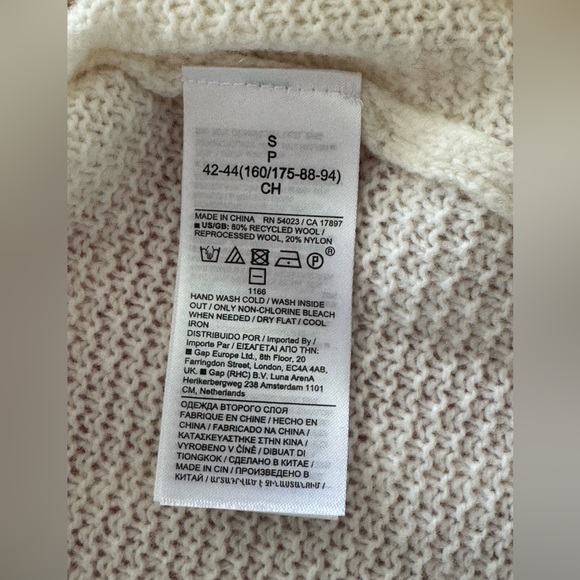 Banana Republic ivory white mixed wool sweater, size S - Picture 6 of 9